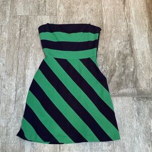 BCBG MaxAzria striped strapless dress size 6